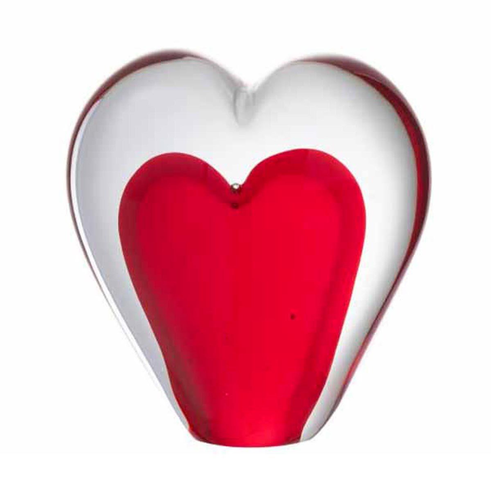 J-LINE Presse-papier déco  cœur  10cm rouge