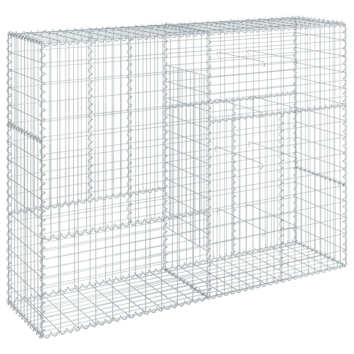 VIDAXL Panier gabion avec couvercle 200x50x150 cm fer galvanise