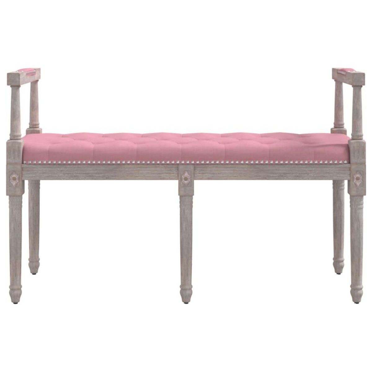 VIDAXL Banc Rose 110x40x70 cm Velours