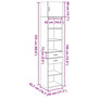 Voir la diapositive 6 : VIDAXL Armoire de rangement mince noir 45x42,5x225cm bois d'ingenierie