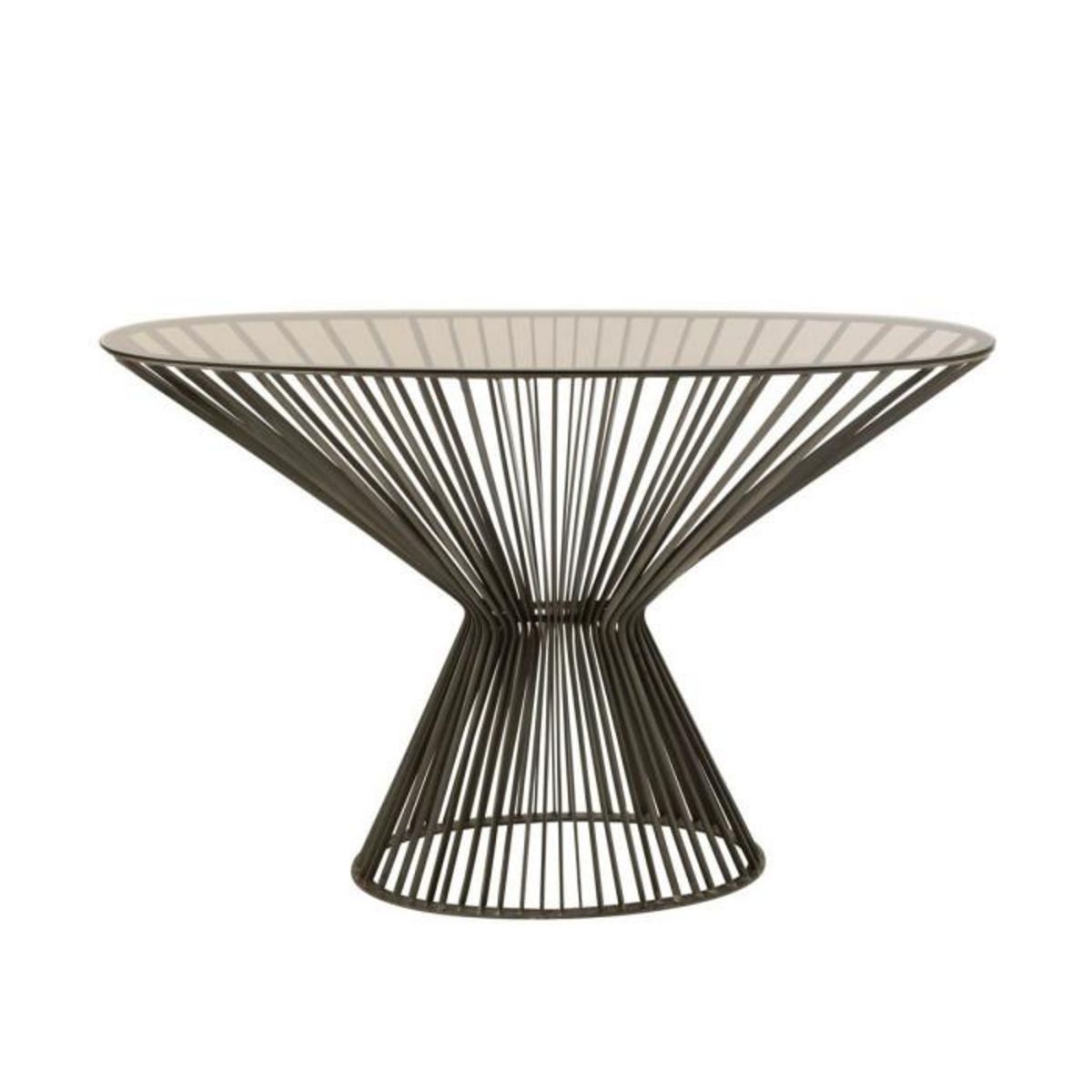 Paris Prix Console Design en Métal  Barreaux  121cm Gris