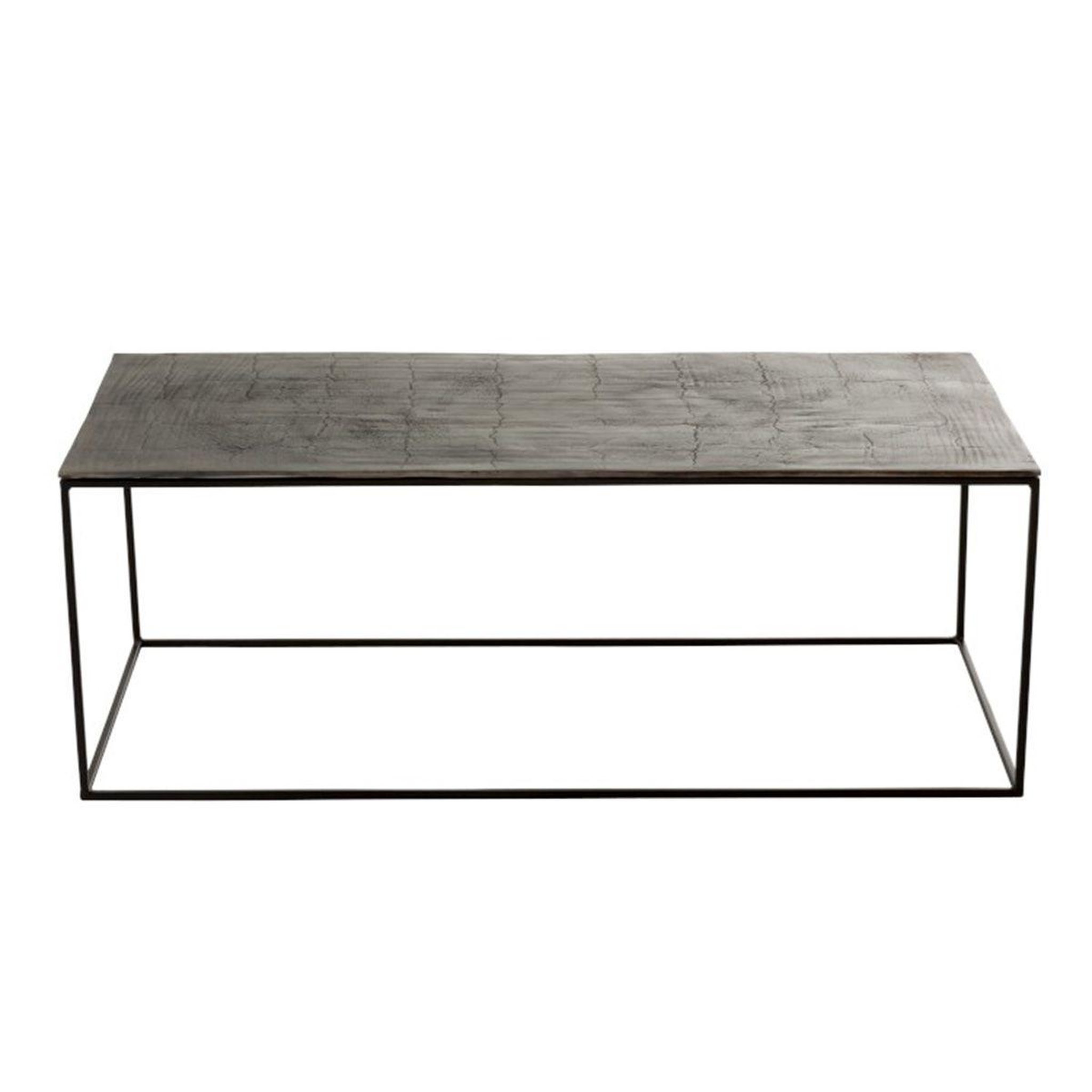 Voir la diapositive 2 : J-LINE Table basse rectangulaire  oxidize  110cm noir