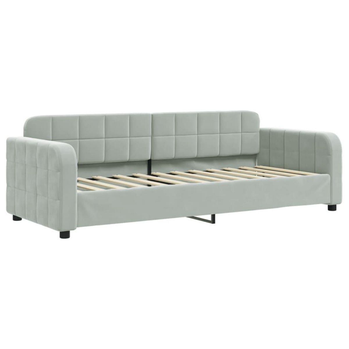 VIDAXL Lit de jour avec matelas gris clair 80x200 cm velours