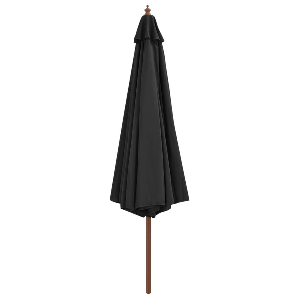 VIDAXL Parasol d'exterieur avec mat en bois 350 cm Anthracite