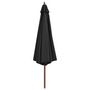 Voir la diapositive 2 : VIDAXL Parasol d'exterieur avec mat en bois 350 cm Anthracite