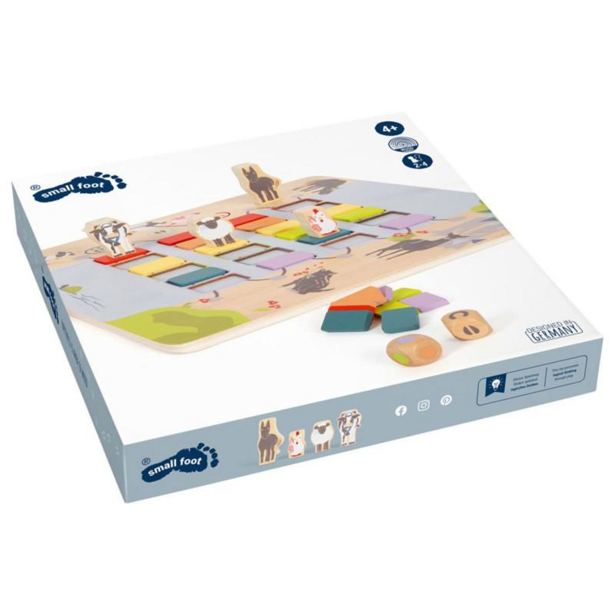 SMALL FOOT Small Foot - Wooden Game Bridge Crossing Animals 12235