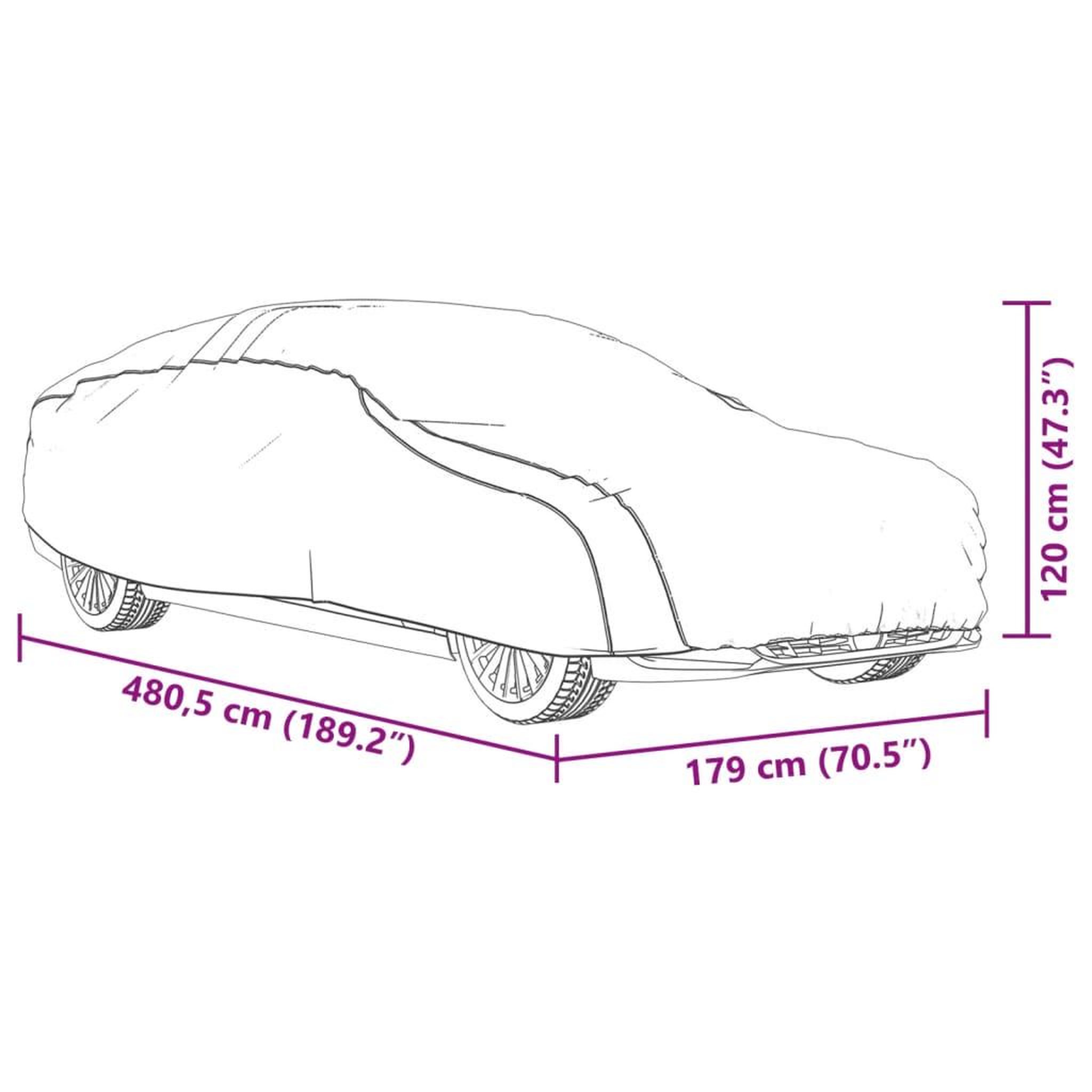 Voir la diapositive 6 : VIDAXL Housse de voiture berline avec sangles a boucle complete L PEVA
