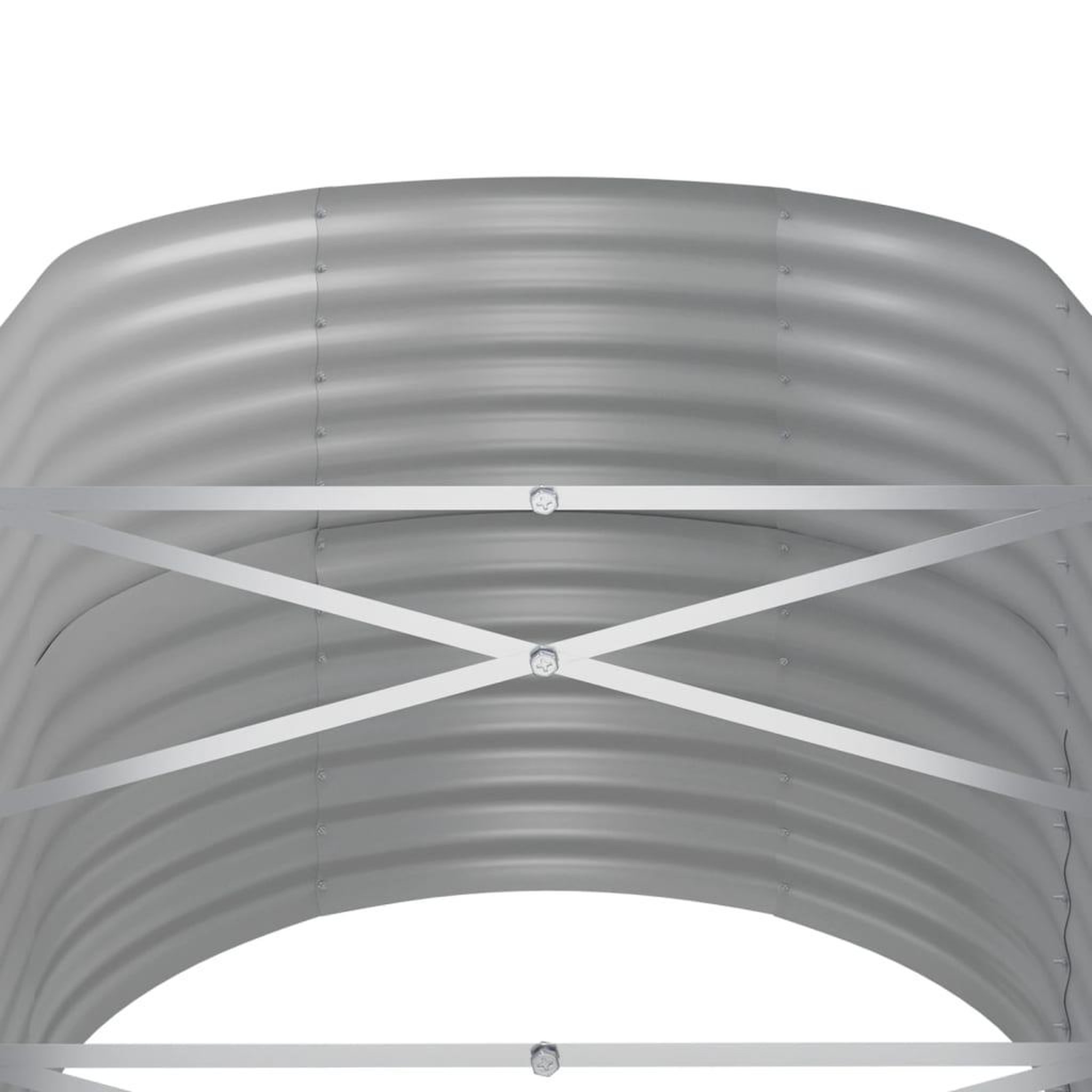 Voir la diapositive 5 : VIDAXL Lit sureleve de jardin Acier enduit de poudre Argente