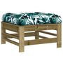 Voir la diapositive 3 : VIDAXL Repose-pieds de jardin et coussins lot de 2 bois pin impregne