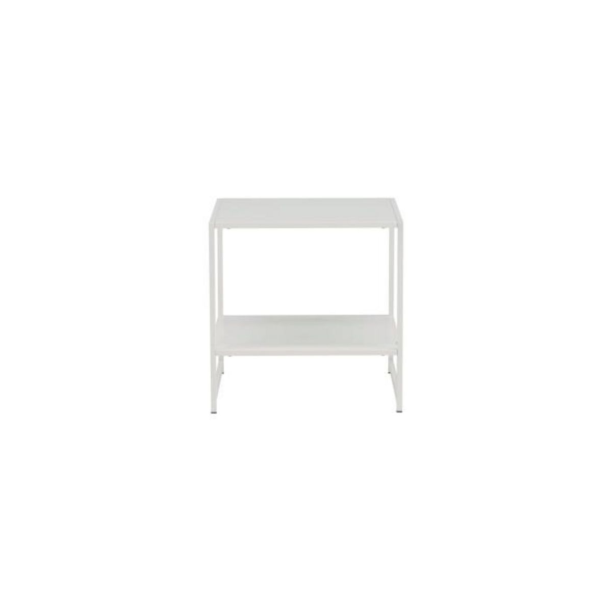 Paris Prix Table d'Appoint Avec Étagère  Staal  50cm Blanc