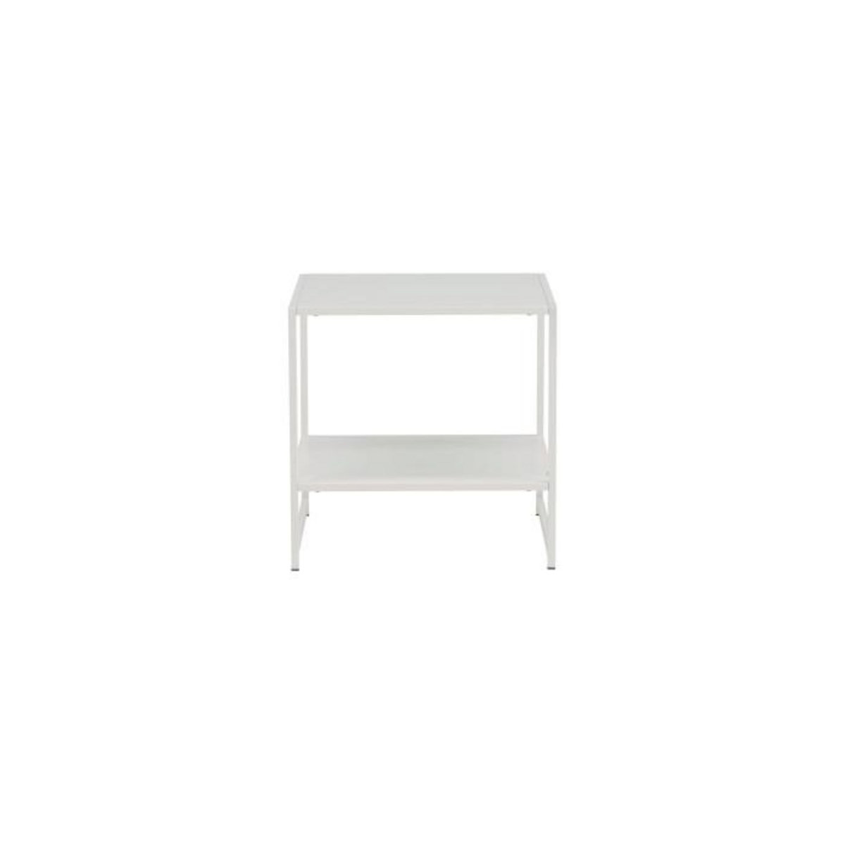 Paris Prix Table d'Appoint Avec Étagère  Staal  50cm Blanc