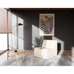 LISA DESIGN Alya - module d'assise en simili. Coloris disponibles : Orange, Noir, Marron, Beige