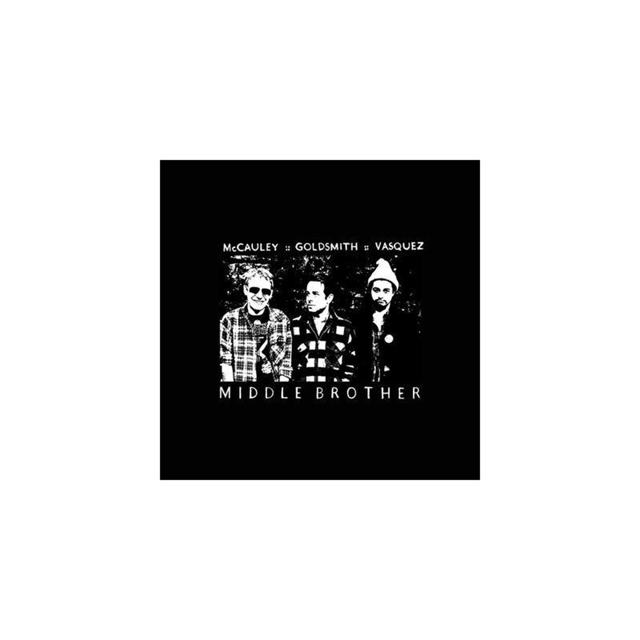 Sans marque cd album cover middle brother, visuels noir et blanc et lettrage blanc