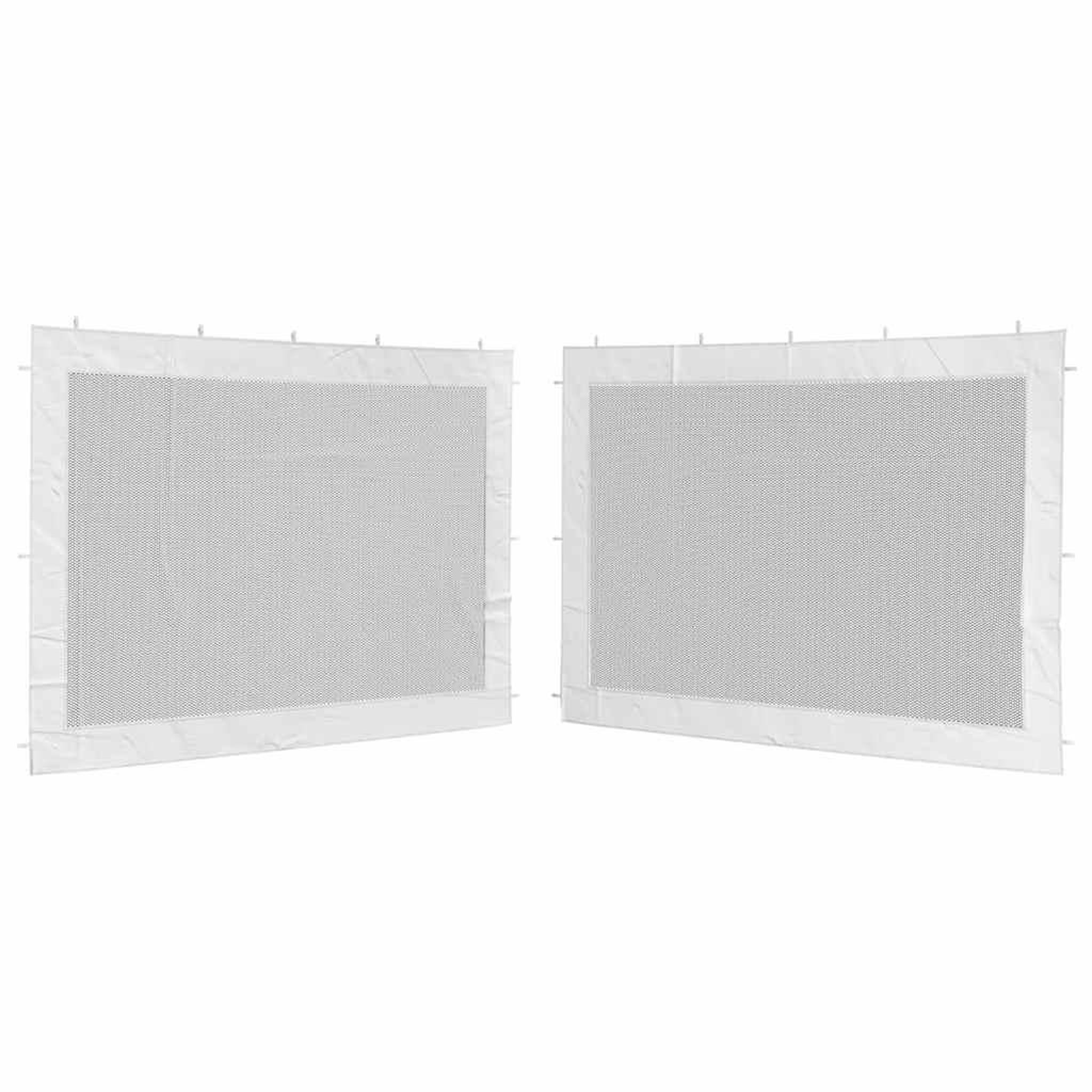 VIDAXL Paroi de tente de reception 2 pcs maille blanc et noir
