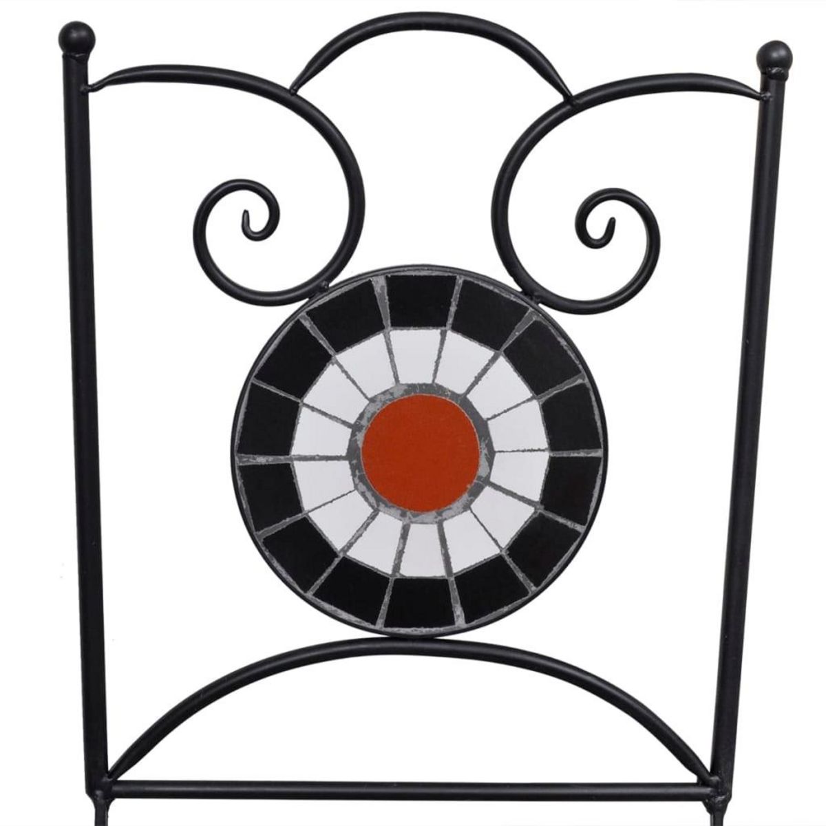 VIDAXL Chaises pliables de bistro lot de 2 Ceramique Terre cuite blanc