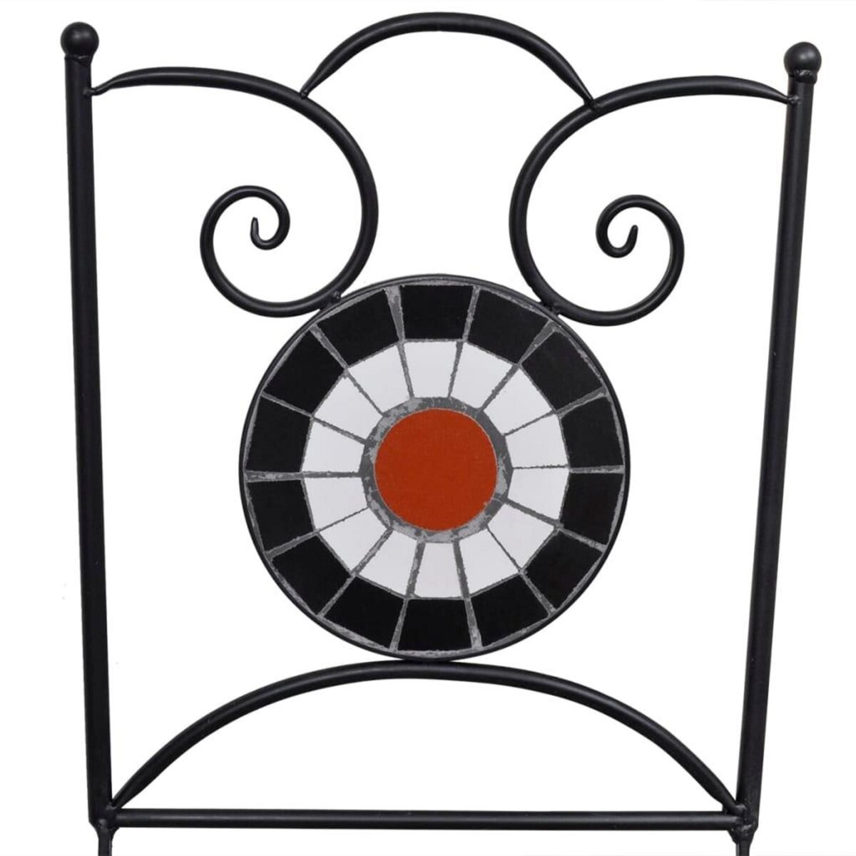 VIDAXL Chaises pliables de bistro lot de 2 Ceramique Terre cuite blanc