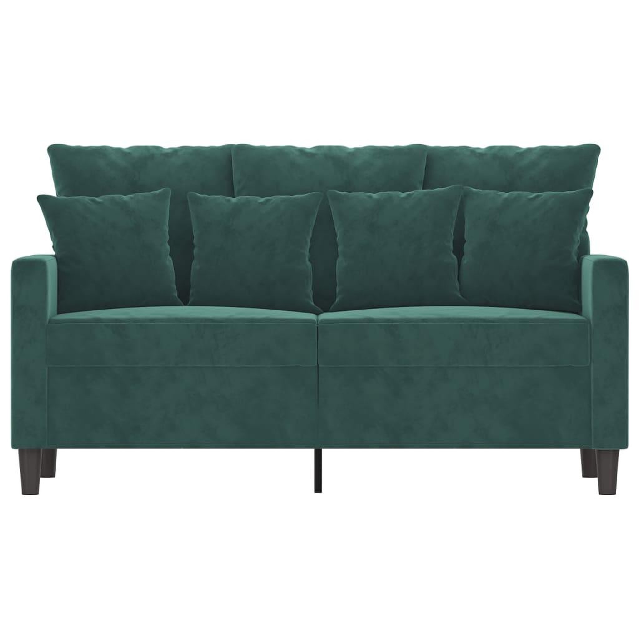 Voir la diapositive 3 : VIDAXL Canape a 2 places Vert fonce 120 cm Velours