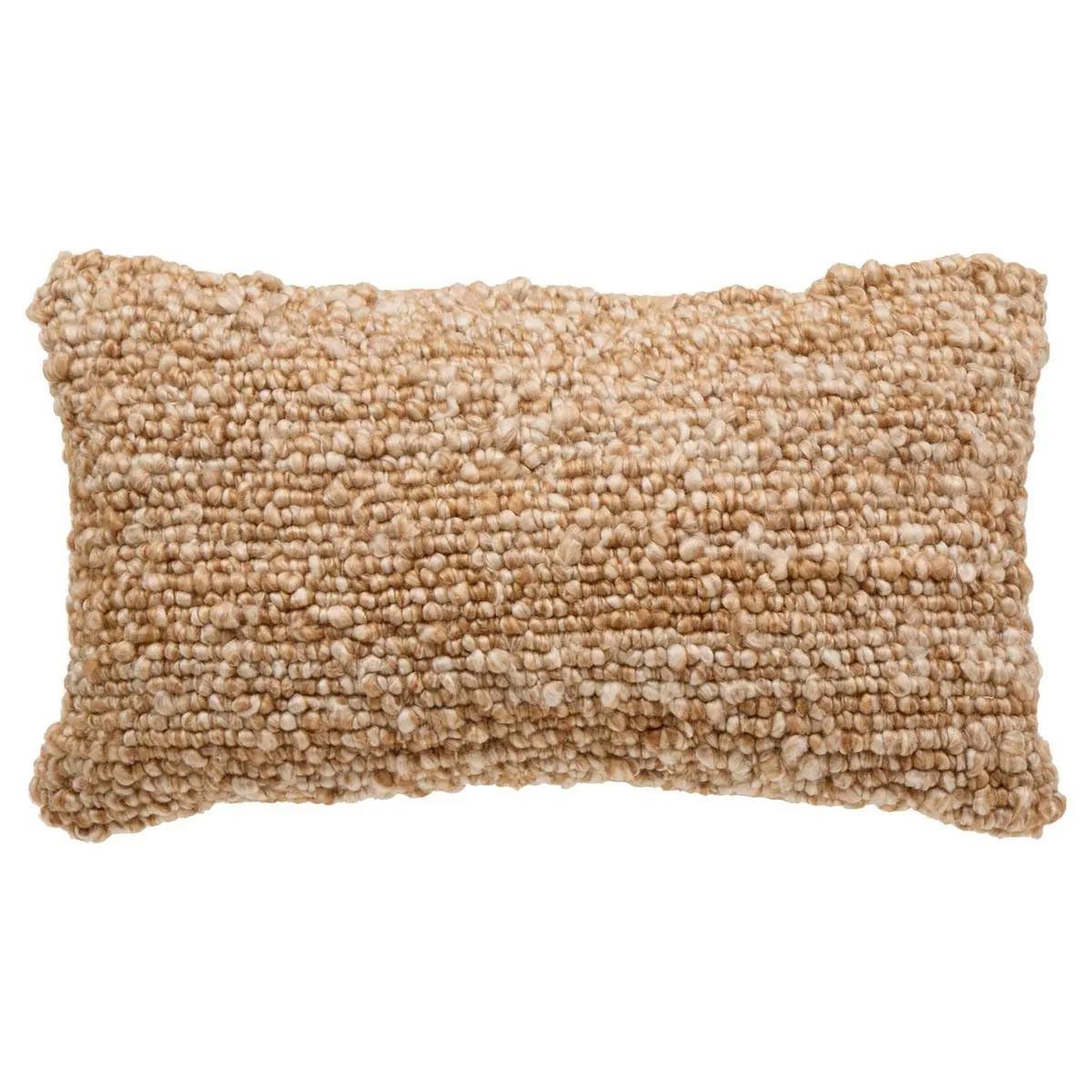ATMOSPHERA Coussin déco effet laine  volna  30x50cm camel