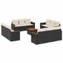Voir la diapositive 2 : VIDAXL Salon de jardin avec coussins 13 pcs noir resine tressee