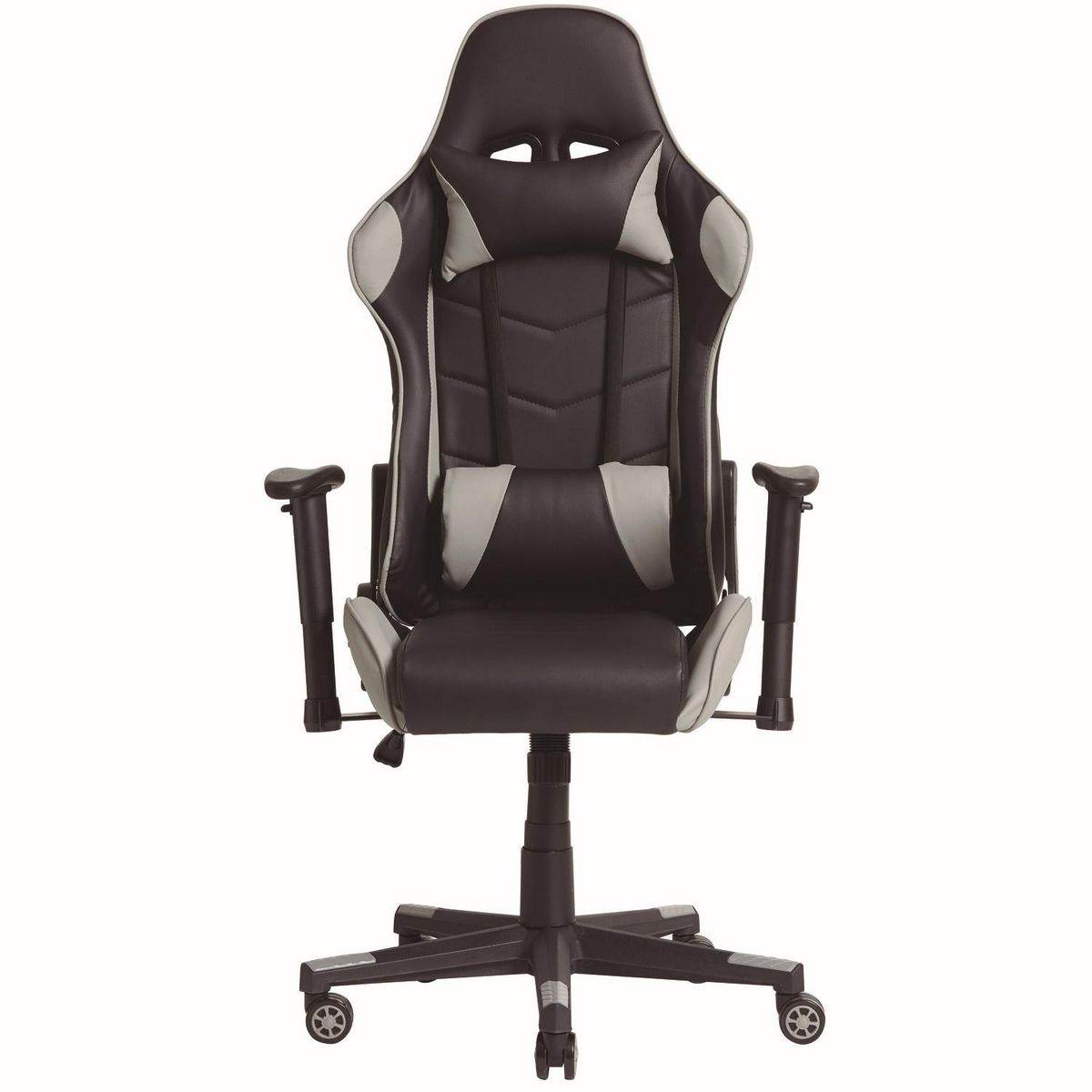 VS VENTA-STOCK Fauteuil de bureau Gaming Racer professionnel Gris, inclinaison et hauteur réglable