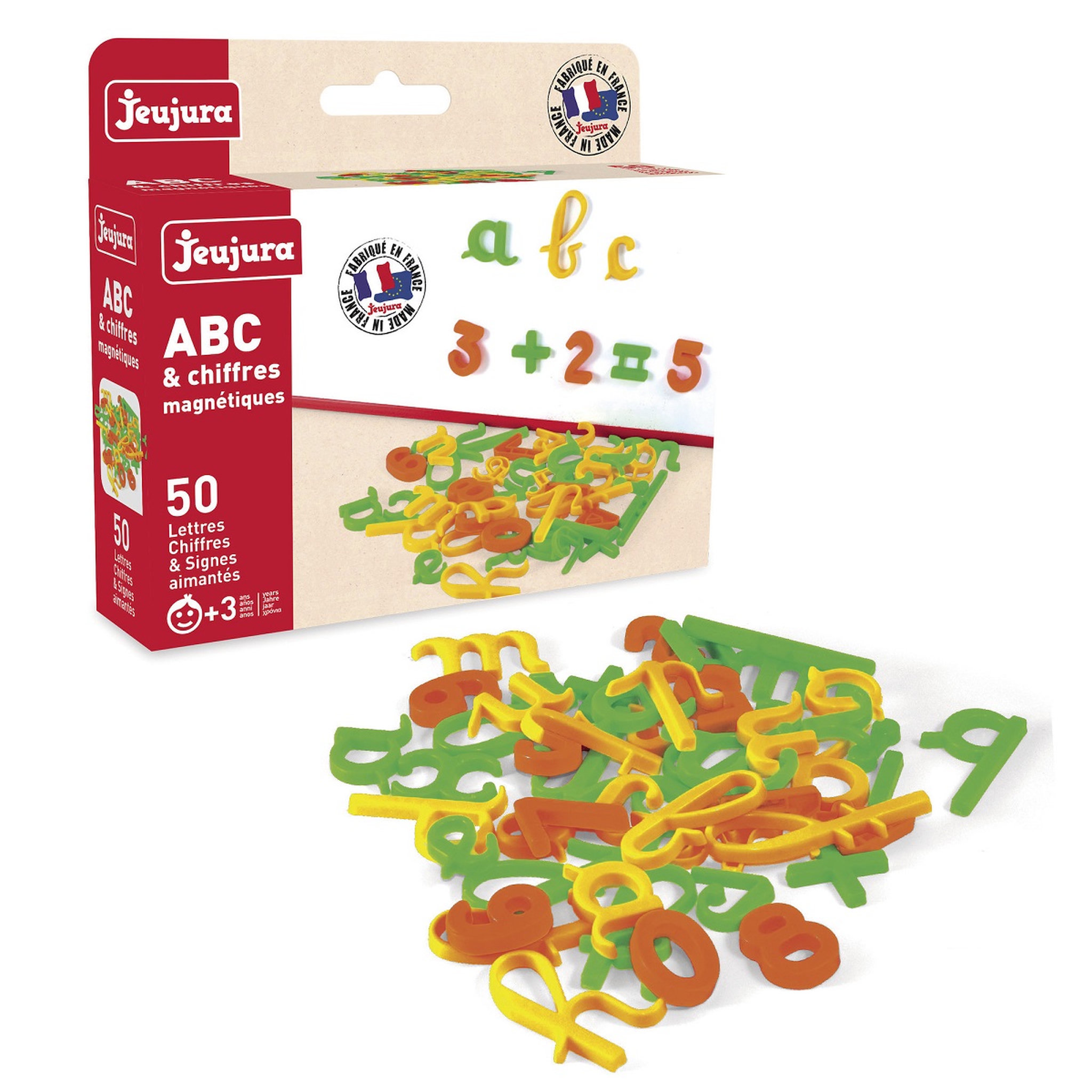 Voir la diapositive 2 : JEUJURA Coffret 50 lettres cursives, chiffres et signes