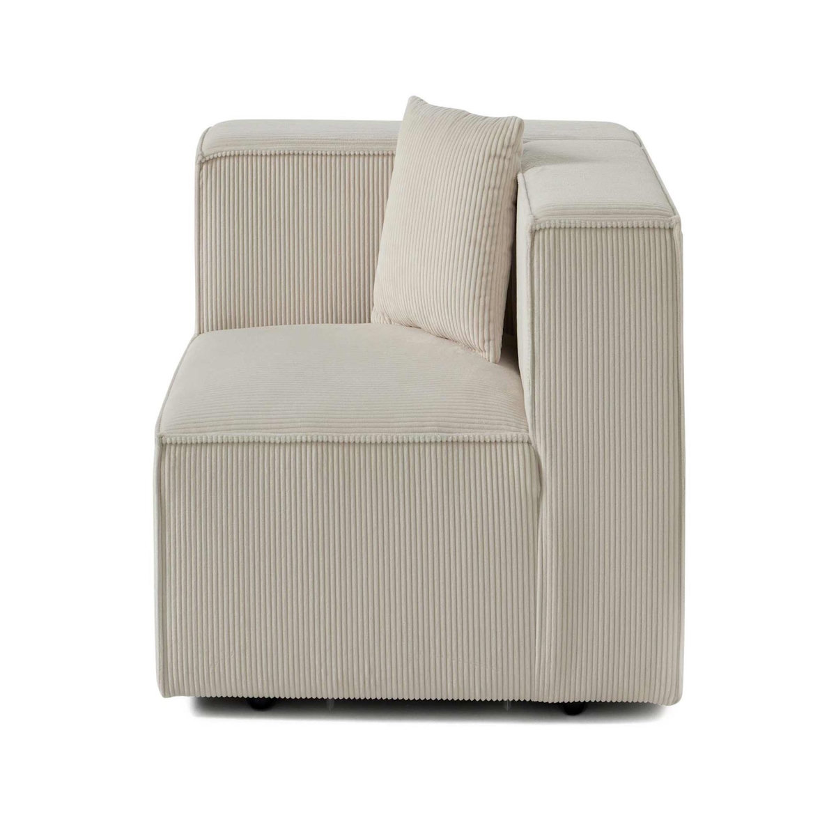 LISA DESIGN Arty - module d'assise gauche - en velours côtelé