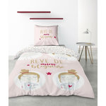 ATELIER DU COTON Housse de couette 140x200 Blogueuse + taie 100% coton