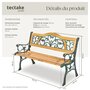 Voir la diapositive 6 : tectake Banc de jardin 2 places