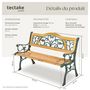 Voir la diapositive 6 : tectake Banc de jardin 2 places