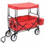 Voir la diapositive 3 : VIDAXL Chariot a main pliable avec toit Acier Rouge