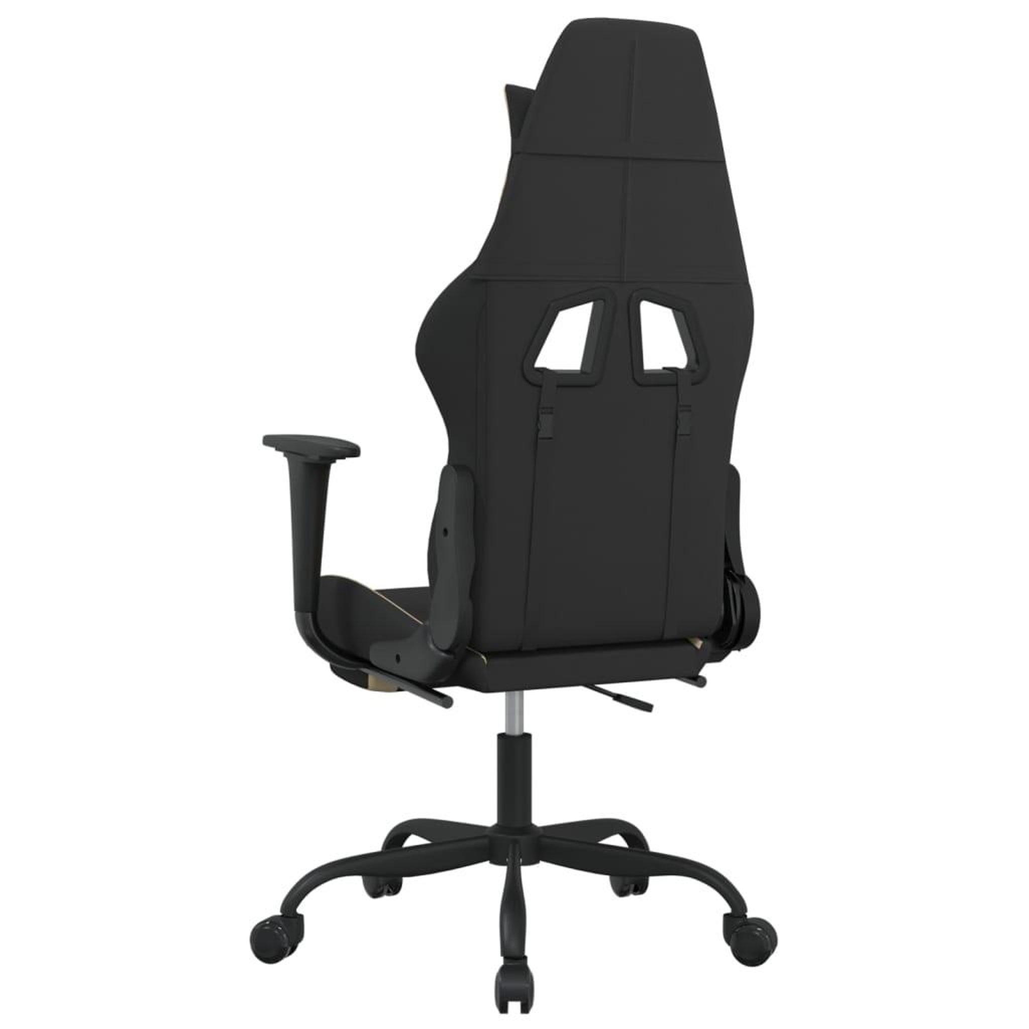 Voir la diapositive 5 : VIDAXL Chaise de jeu avec repose-pied Noir et creme Tissu