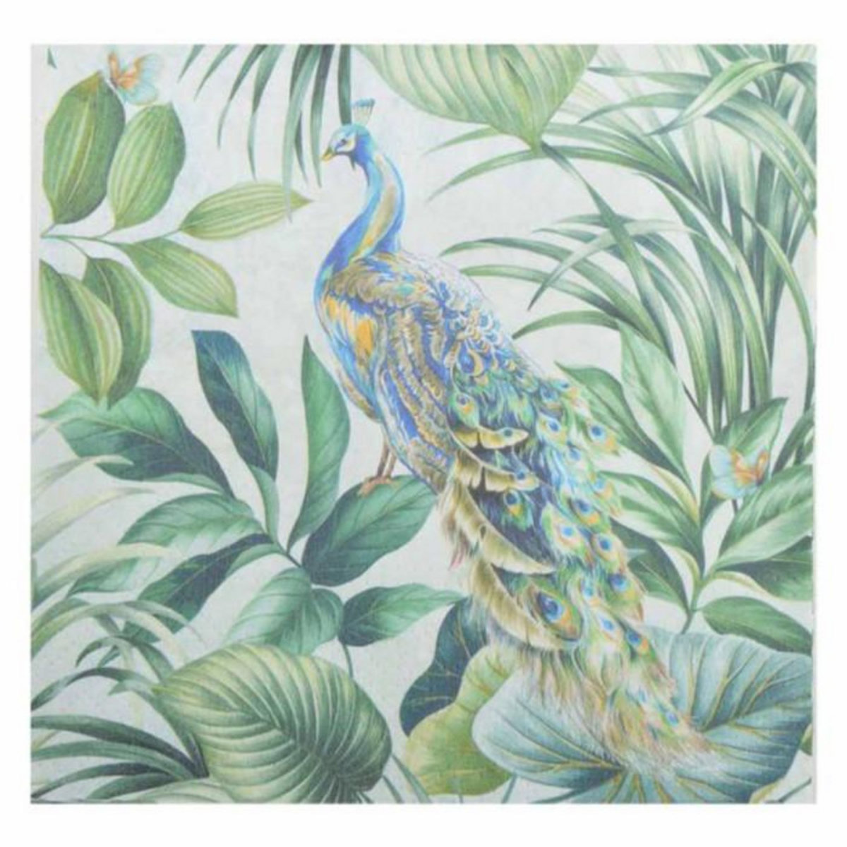 Paris Prix Lot de 20 Serviettes en Papier  Paon  33x33cm Vert