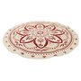 Voir la diapositive 3 : TOILINUX Tapis rond imprimé mandala - Diamètre 120 cm - Terracotta