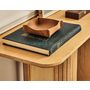 Voir la diapositive 3 : LISA DESIGN Milazzo - console - bois plaqué chêne et cannage - 120 cm