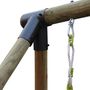 Voir la diapositive 6 : SWEEEK Aire de jeux MARIN en bois avec toboggan. 1 face à face. 2 balançoires. pin autoclave