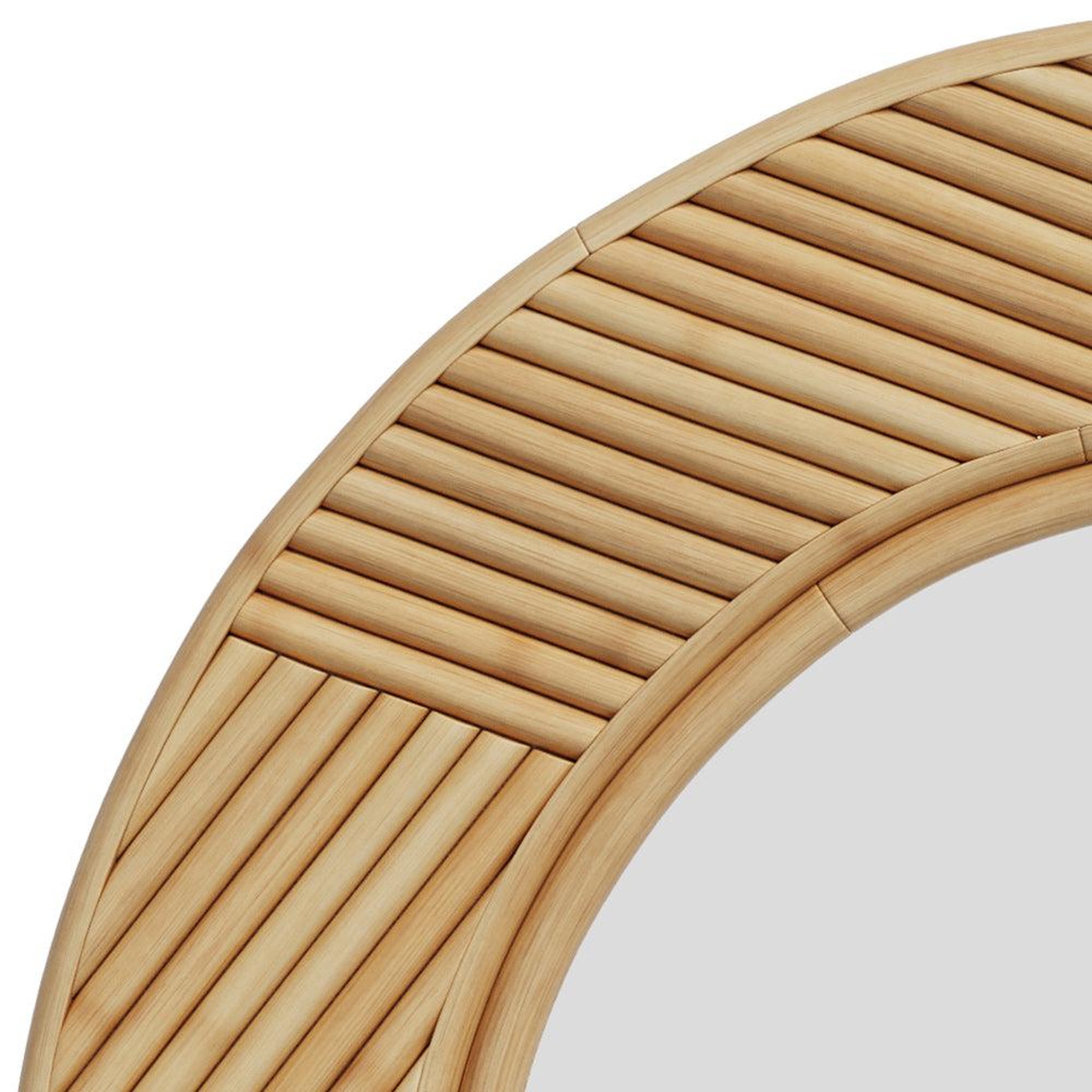 Voir la diapositive 6 : MAISON PAVANE Miroir rond en rotin naturel d40,5 cm-lapta