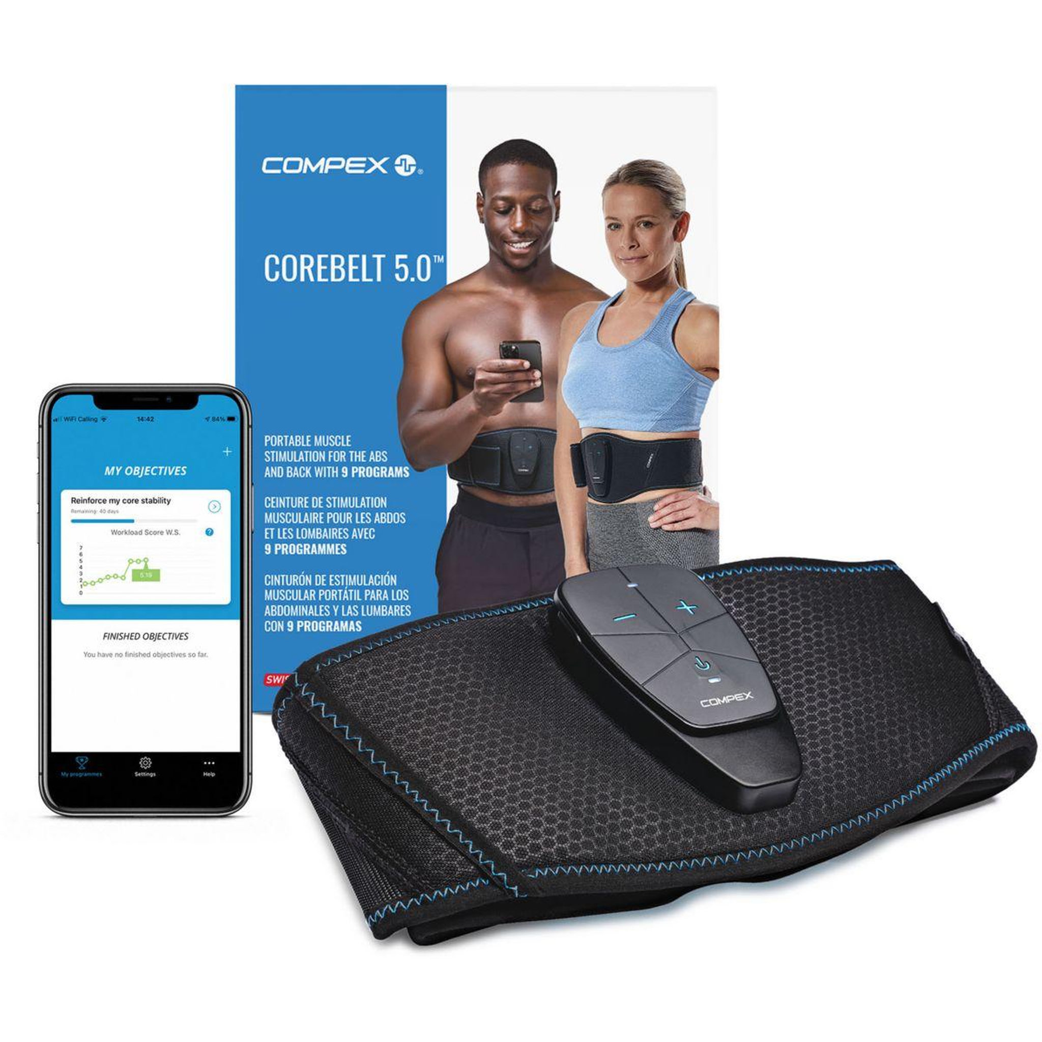 COMPEX Ceinture abdominale Corebelt 5.0 taille S/M