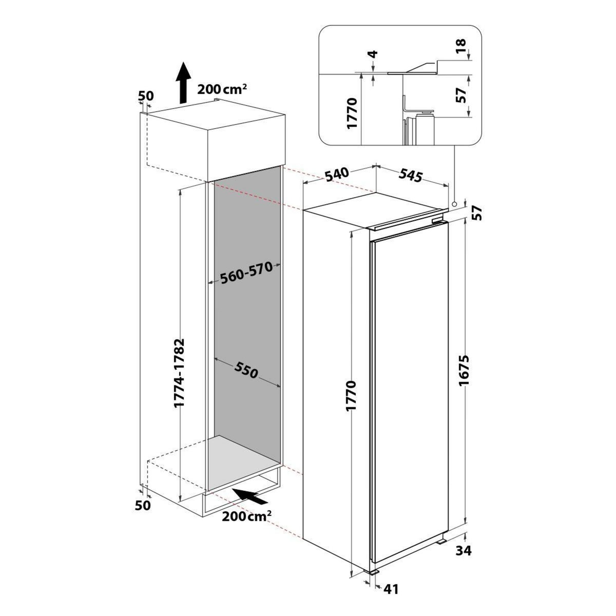 Whirlpool Réfrigérateur 1 porte ARG180152