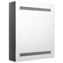 Voir la diapositive 3 : VIDAXL Armoire de salle de bain a miroir LED Gris brillant 50x14x60 cm