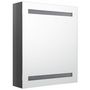 Voir la diapositive 3 : VIDAXL Armoire de salle de bain a miroir LED Gris brillant 50x14x60 cm