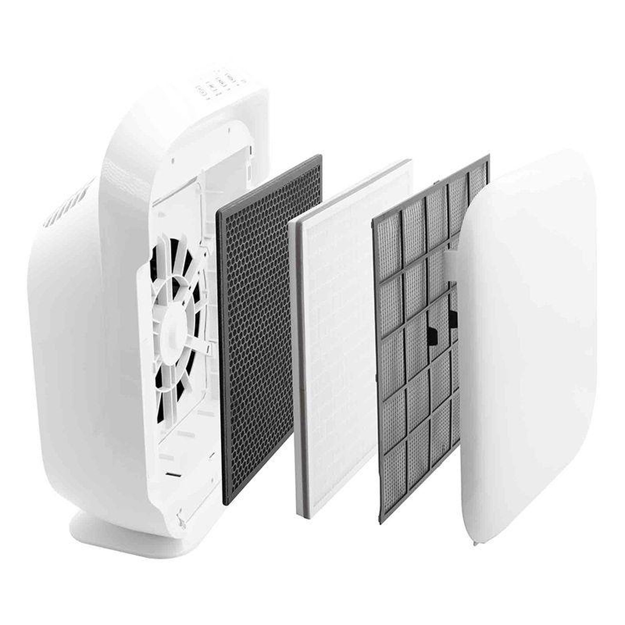 Voir la diapositive 2 : YOGHI Yoghi - purificateur d'air 40m2 - 55w - filtre hepa - lampe uv-c - fonction arrêt automatique - 3 vitesses - contrôle tactile