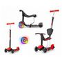 Voir la diapositive 2 : MILLY MALLY Porteur Trottinette 3 en 1 LITTLE STAR Rouge - Scooter évolutif pour enfants