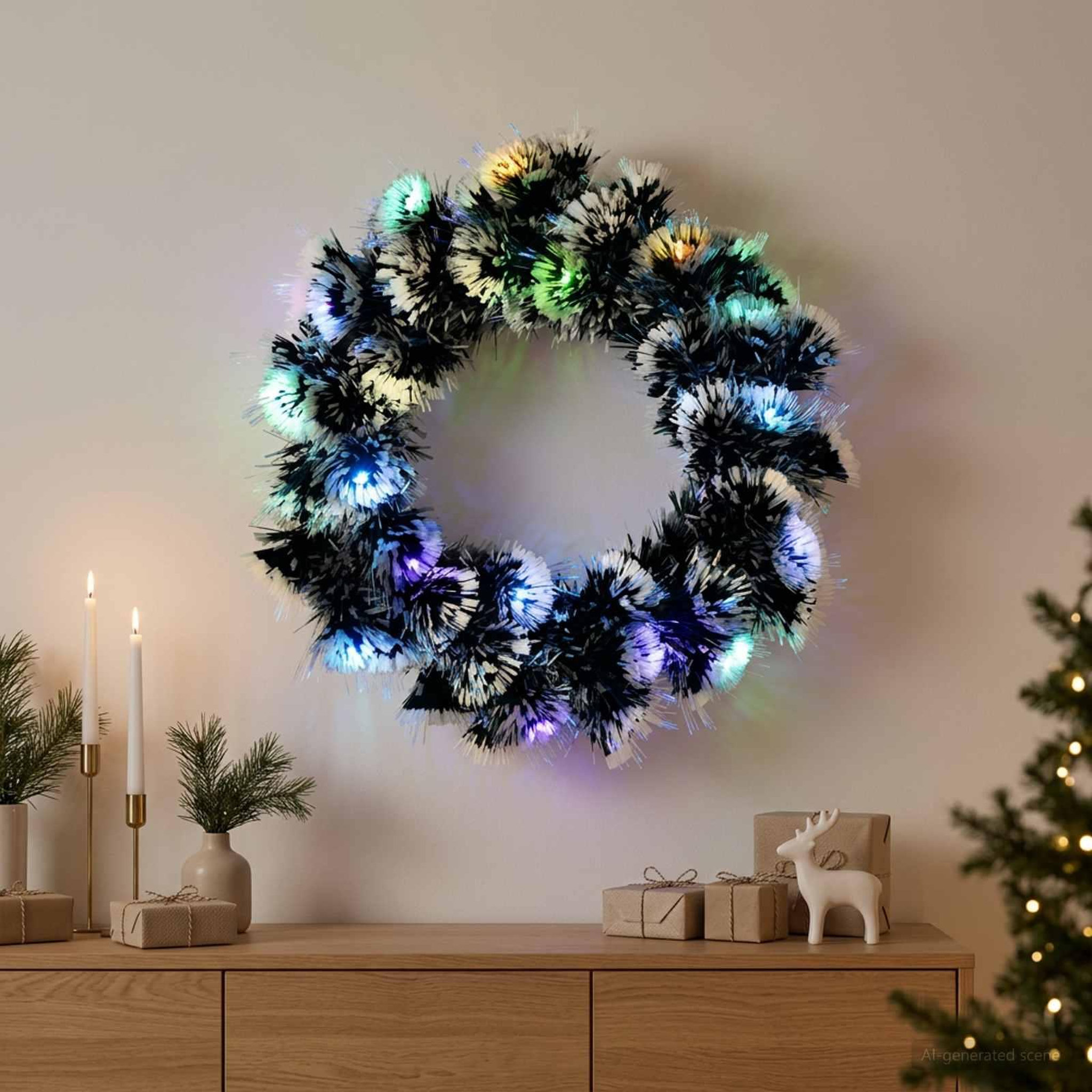 Voir la diapositive 2 : VIDAXL Guirlande de Noël 16 LED Multicolore acier