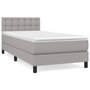 Voir la diapositive 2 : VIDAXL Sommier a lattes de lit avec matelas Gris clair 80x200 cm Tissu