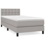 Voir la diapositive 2 : VIDAXL Sommier a lattes de lit avec matelas Gris clair 80x200 cm Tissu