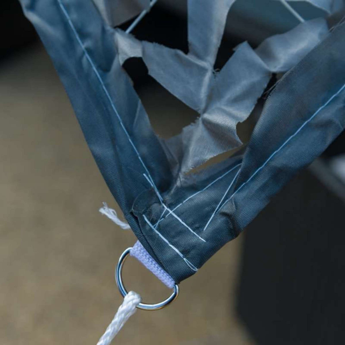  Toile d'ombrage ajourée grise 120 g/m2  2 x 3m