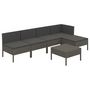 Voir la diapositive 2 : VIDAXL Salon de jardin 6 pcs avec coussins resine tressee gris