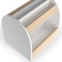 Voir la diapositive 5 : ID MARKET Bibliothèque pour enfant ANDREAS sur roulettes hêtre et blanc