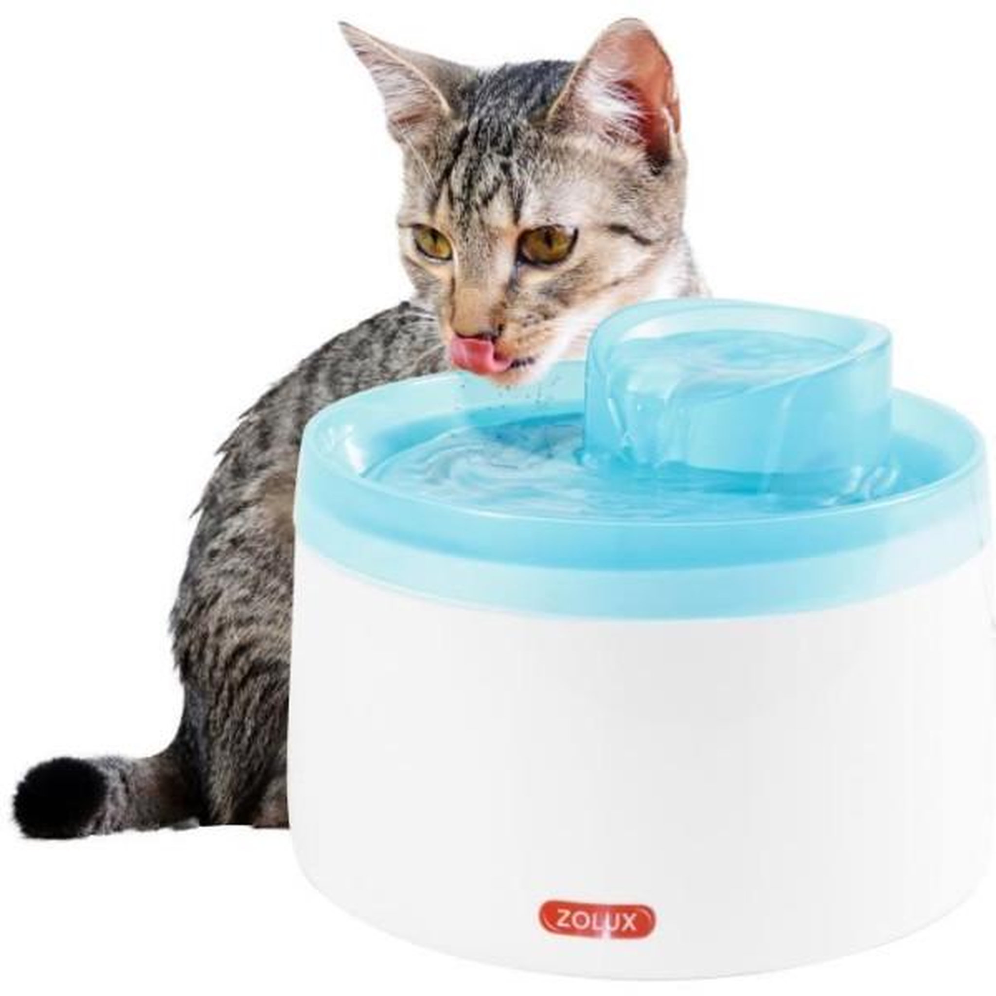 Voir la diapositive 1 : Zolux Fontaine a eau - Zolux - Pour chats et chiens - Avec cartouche filtrante - 2 litres