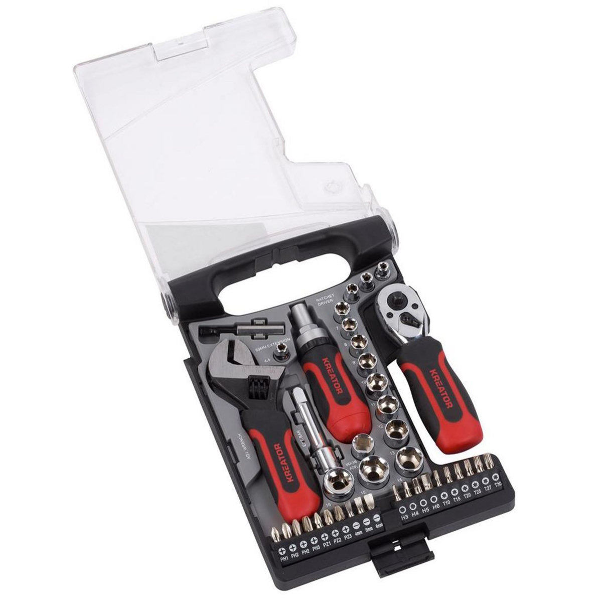 KREATOR Coffret de clés à douilles 40 pièces Kreator